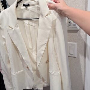 Express Women's Elegant White Blazer